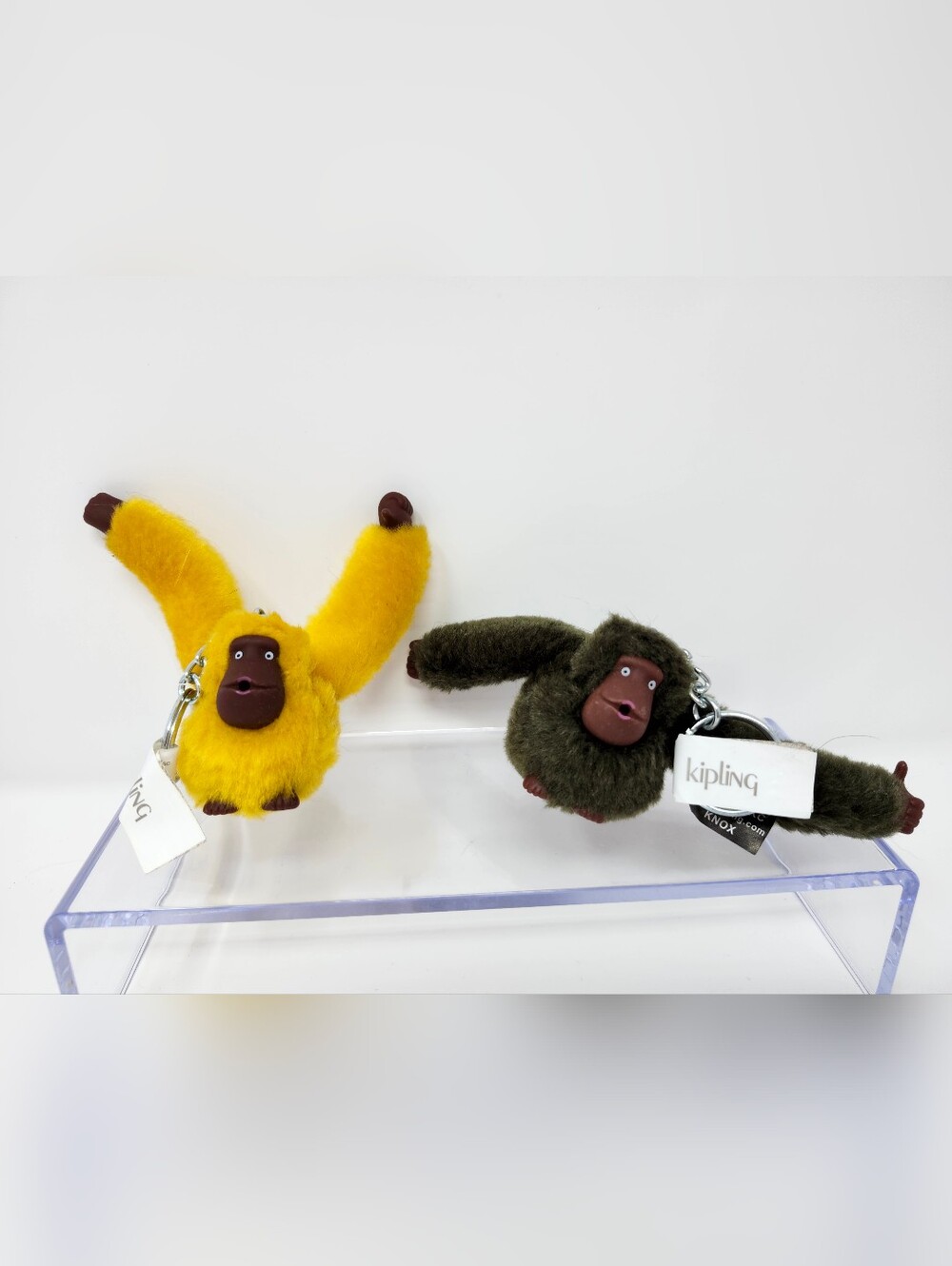 Kipling Monkey Keychain Plush Duo - Yellow & Olive